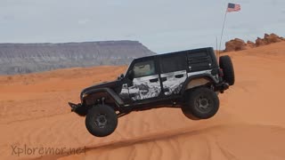 Jeep Jumping Dunes at Sand Hollow