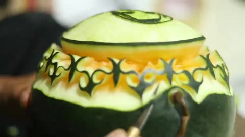 carved watermelon for a wedding #fruitcarving