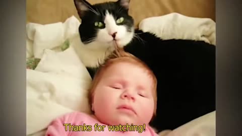 Best moments of baby and animals 2023