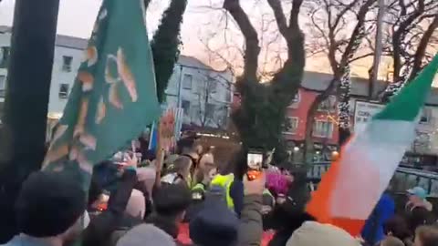 Irish Crowd Saves Woman From Being Arrested For Holding A Sign