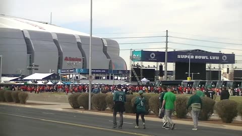 STATE FARM STADIUM ON SUPERBOWL SUNDAY BEFORE GAME