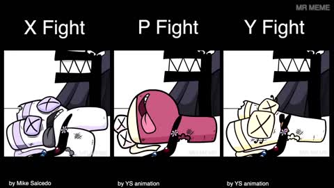 Alphabet Lore but X vs P vs Y Fight