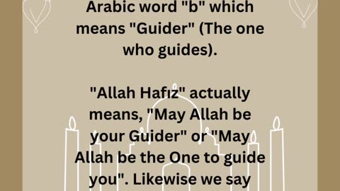 What is the meaning of Allah Hafız?