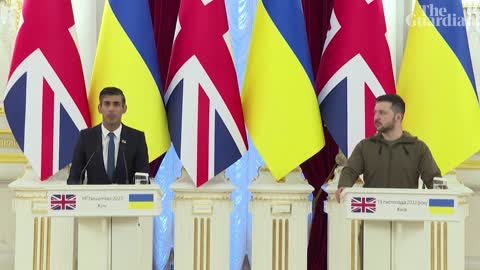 Rishi Sunak arrives in Kyiv to meet Ukrainian president Volodymyr Zelenskiy