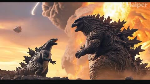 godzilla and his baby❤️.