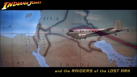 Indiana Jones flight map set in yr 1936 Palestine