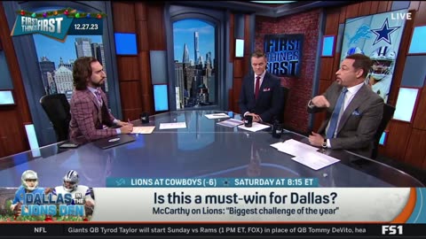 FIRST THINGS FIRST Nick Wright reacts McCarthy sends a message to Cowboys ahead of game vs Lions