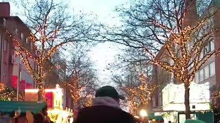 Bremerhaven, Germany 4K 60fps walking tour December 2022 Christmas markets #shorts