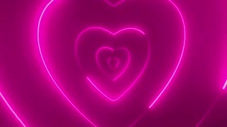 486. Pink Heart Background Bright💗Evening Love Hearts Sweet Neon Tunnel