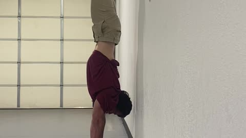 Pull into Handstand - Facing Away from the wall.