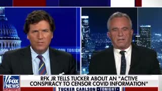 RFK Jr tells Tucker about an “active conspiracy to censor Covid information“