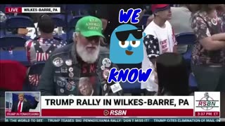 JFK JR IN DISGUISE AT A TRUMP RALLY