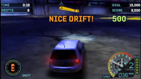 NFS Underground Rivals - Drift Attack Event 6 Silver Difficulty Retry(PPSSP HD)