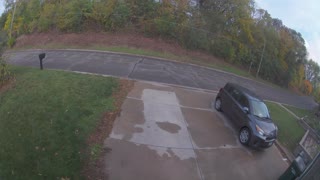 Driver Turns Around and Takes Out Mailbox