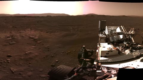 Panorama of Mars from Perseverance Rover.