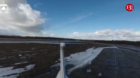 Ukrainian spy drone flying over airfield in Belarus where Russian planes are stationed - images