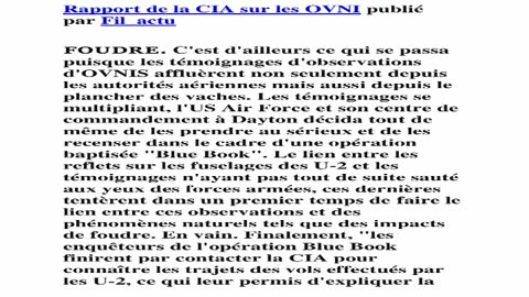 "Les OVNIS dans les années 50 ? C'était nous !" avoue la CIA !