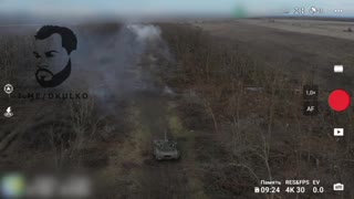 Russian T-80BV tank at point-blank range destroys enemy positions near Bakhmut