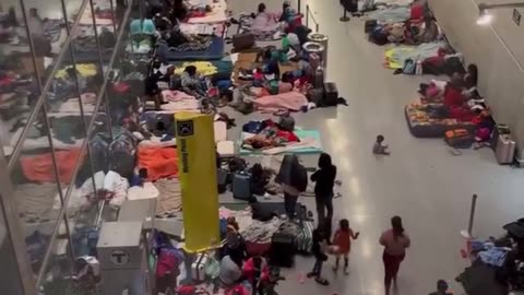 Holy Smokes People Biden Turned Logan Airport in Boston a santuary Shelter.