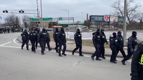 HOLD THE LINE: Police and Military Deployed to Ambassador Bridge