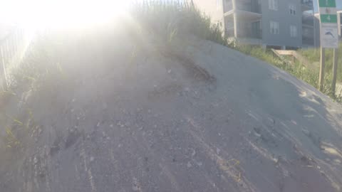 Confederate flag bearing soldier on the dunes!