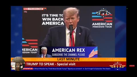 President Donald J Trump Speaks On Stage.
