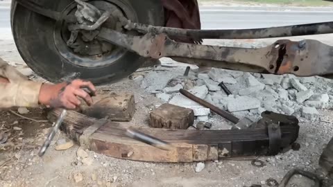 "From Wreck to Revival: Restoring a Broken Load Vehicle's Front Axle"