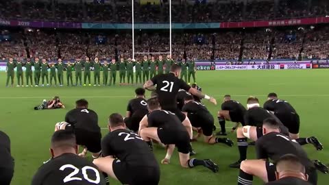 New Zealand's first Haka at Rugby World Cup 2019