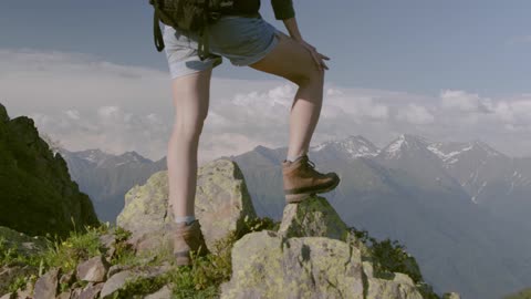 Hiking In The Mountains