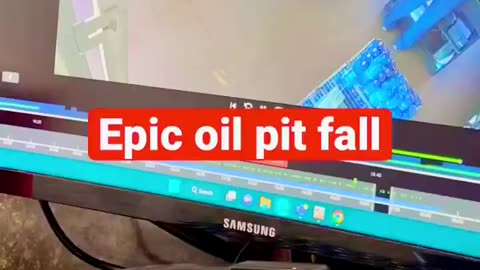 ⚠️Epic oil pit fall⚠️ must watch 😂 #epic #viral #trendingshorts #funnyvideo #trynottolaugh