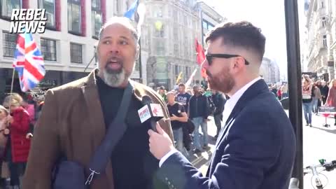 British People protest around the Parliament in London