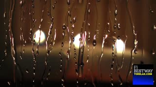 20 Minutes Rain Sounds On Window Soft Music Background