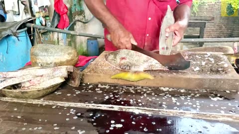Bat Fish Cutting Skills _ Fish Cutting Skills (1)