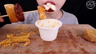 ASMR MUKBANG｜CHEESE BALL, CORN DOG, FRIES, CHEESE STICKS, MENBOSHA