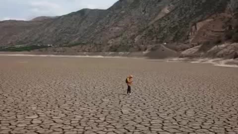 Dry river bed looks like an alien planet