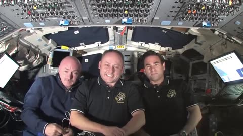 Kelly, Fincke and Chamitoff Chat from Space