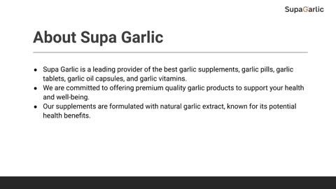 garlic supplements