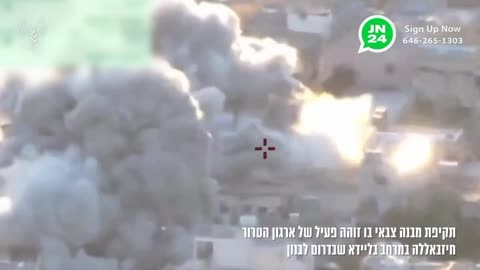 The IDF says fighter jets carried out a strike on a building used by Hezbollah