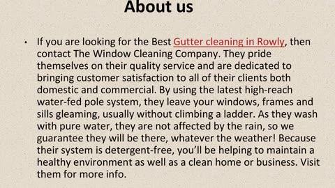 Best Gutter cleaning in Rowly.