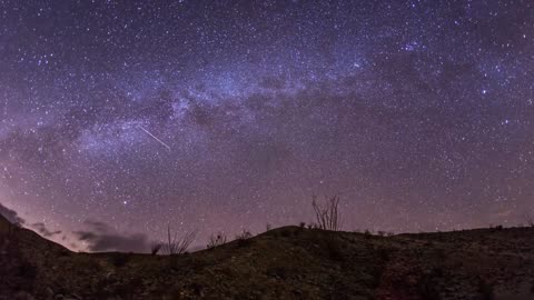 Desert night sky time lapse