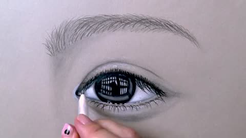 How to Draw Asian Eye - realistic eye drawing with only two pencils