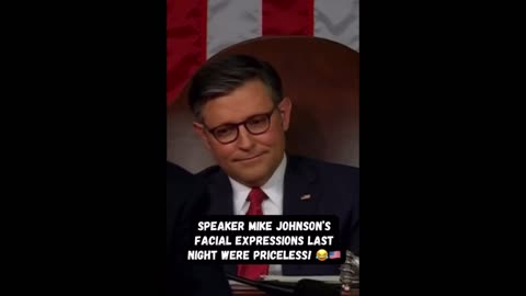 BRUTAL—Mike Johnson Expressions During SOTU 2024