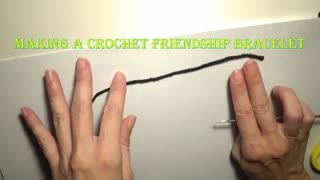 Making an Easy Crochet Friendship Bracelet with 3 Colors Tutorial