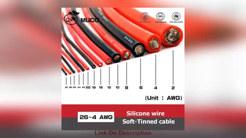 Best Silicone cable red black wire Car Battery