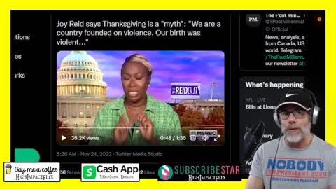 MSNBC's Joy Reid Blames White People & Republicans for the "Violence" of the "First Thanksgiving"