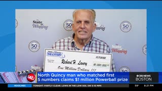 North Quincy man claims $1 million Powerball prize