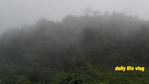 The big nature Fog around the mountain