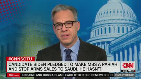 Jake Tapper Wrecks Biden for 'Stink of Complicity' with Saudi Government