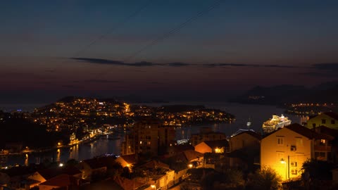 Dubrovnik Sunset Sea City Timelapse Time Lapse