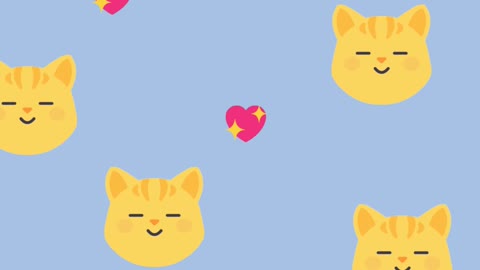 Cat Smiley Lovely Cartoon Background